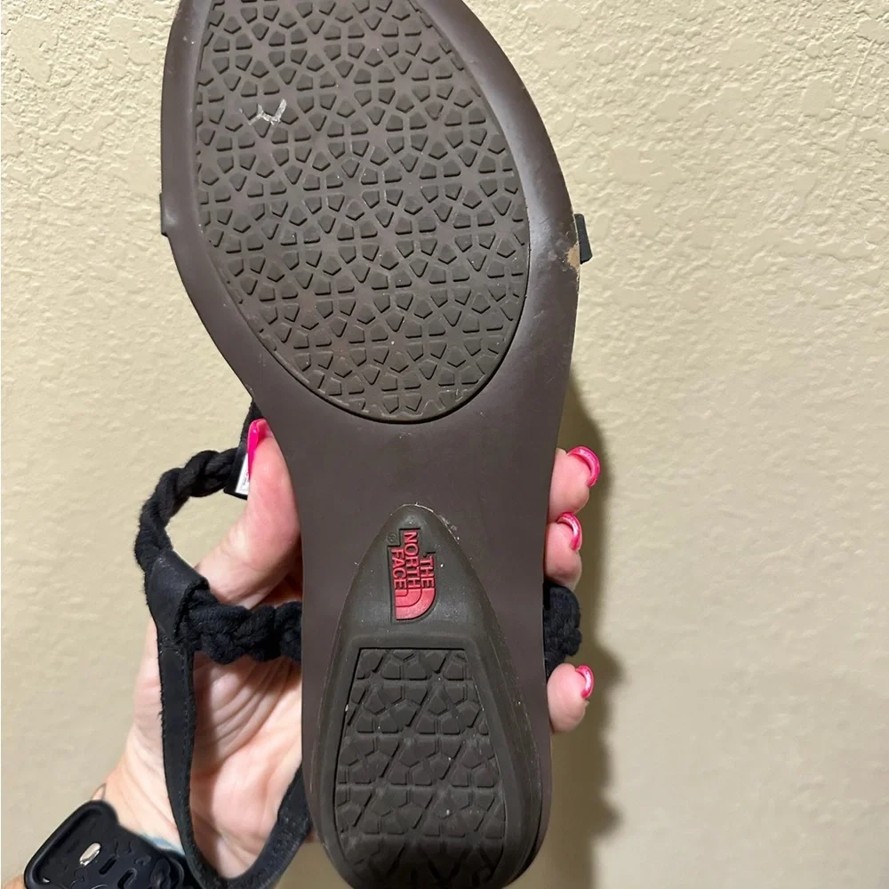 The North Face sandals.